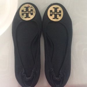 Tory Burch Black Flats
